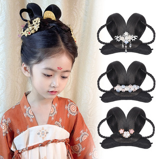 古装汉服假发包一体式r儿童发髻女古风新手盘发造型日常垫发发饰