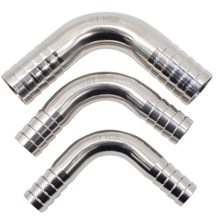 新宇304不锈钢双头皮管弯头90度卫E生级316L格林软管宝塔接头热卖