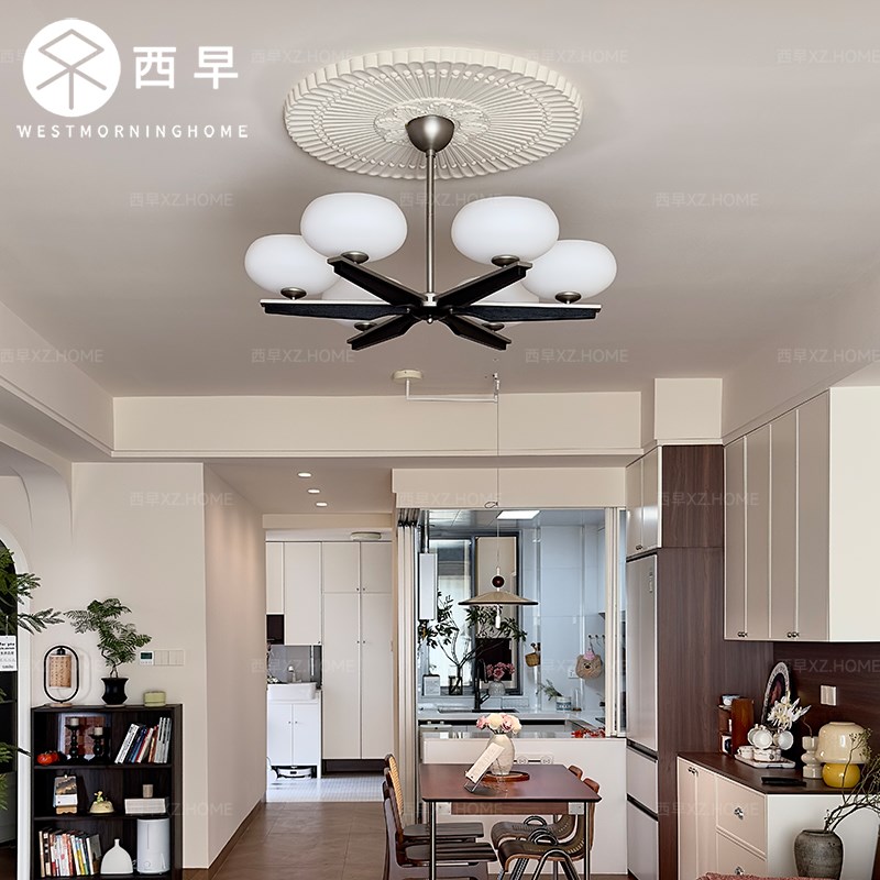 若木法式中d古客厅灯主灯吊灯美式复古卧室餐厅书房低层高吸顶灯