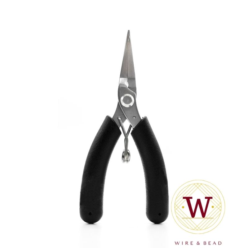 镊嘴钳 加长细尖嘴钳珠宝饰品发簪串珠绕线掐丝工V具簪娘手工钳子