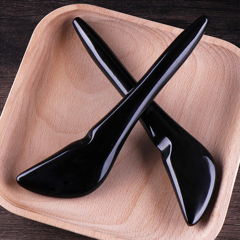 天然水牛角拨筋棒家用面部美w容棒经络眼部点穴笔刮痧按摩棒刮痧