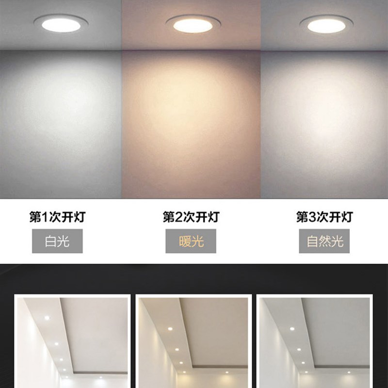 筒灯led灯4寸15W5寸18W6寸24W开孔11 12 14 16公分cmY工装工程孔