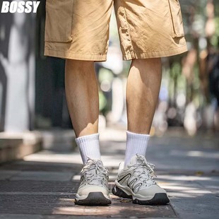 Bossy户外四季复古时尚登山鞋男耐磨防滑休闲鞋日常爬山跑步鞋