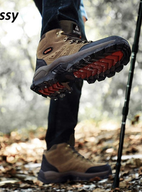 德国防水防滑耐磨登山鞋加绒男鞋户外爬山徒步野外保暖高帮棉鞋