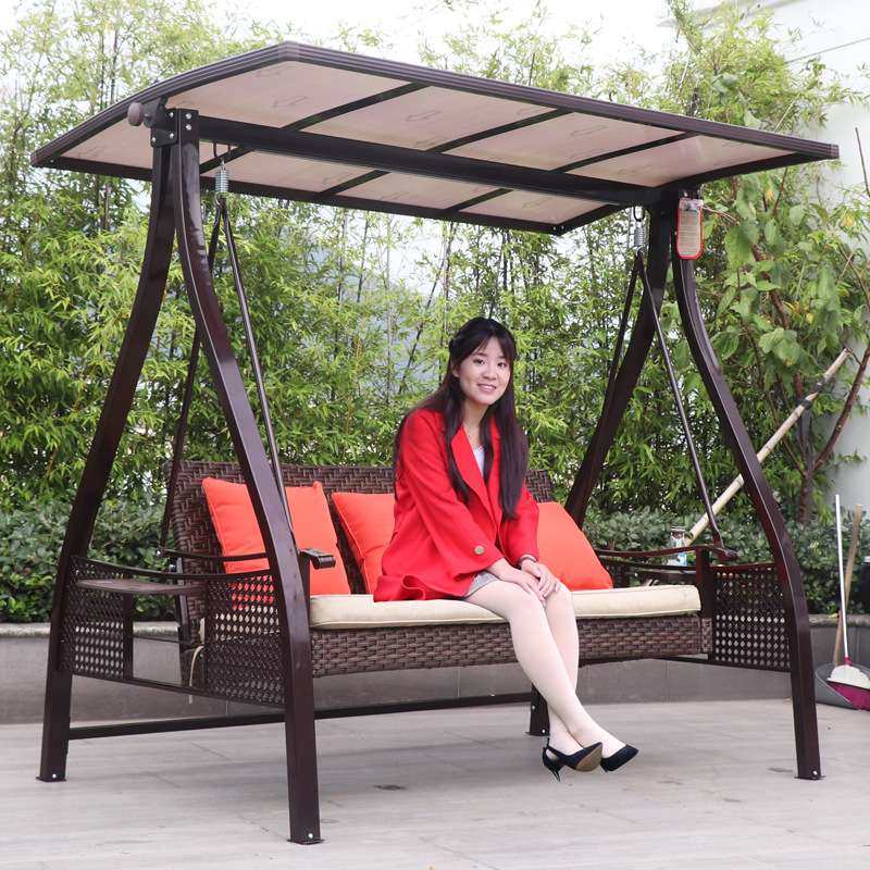 户外秋千吊椅庭院花园秋千椅室外露台编藤秋千摇椅三人位吊篮吊床,住宅家具,户外秋千,淘宝优惠券,粉丝福利购,淘宝优惠卷