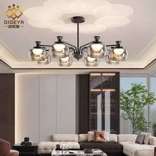 迪格雅意式轻奢高级感客厅主灯创意简约餐厅卧室氛围感玻璃吊灯具