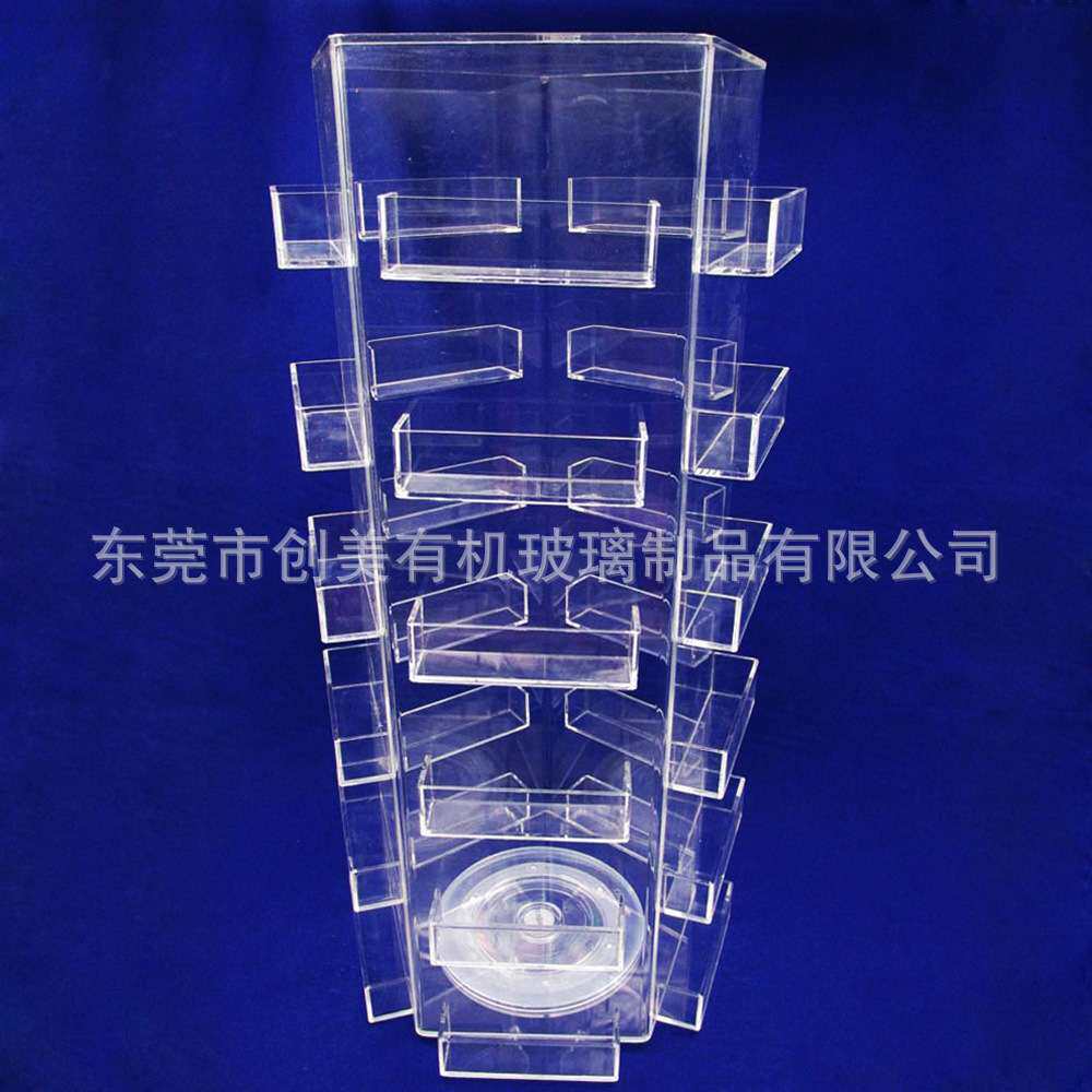 展会名片架座透明高档桌面旋转创意个性多层多格时尚亚克力卡片架