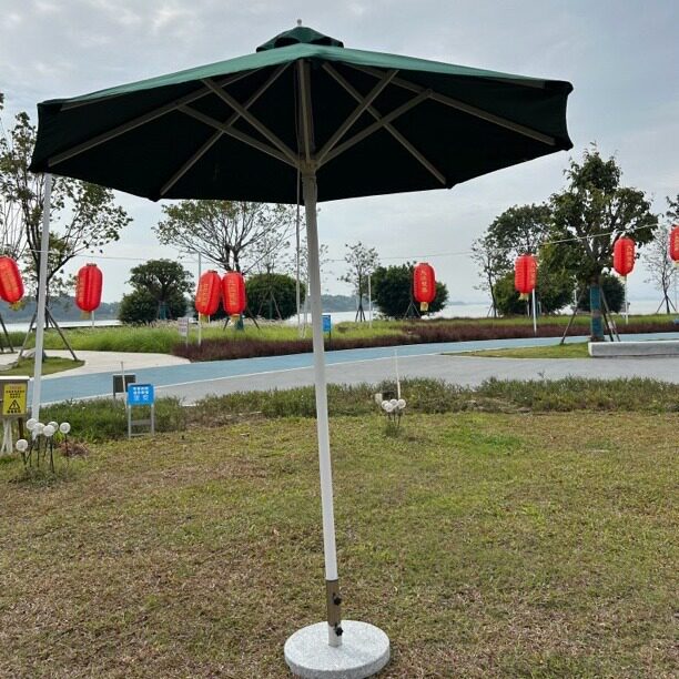 户外遮阳伞咖啡厅露天庭院中柱圆方形沙滩伞酒店游泳池太阳商用伞