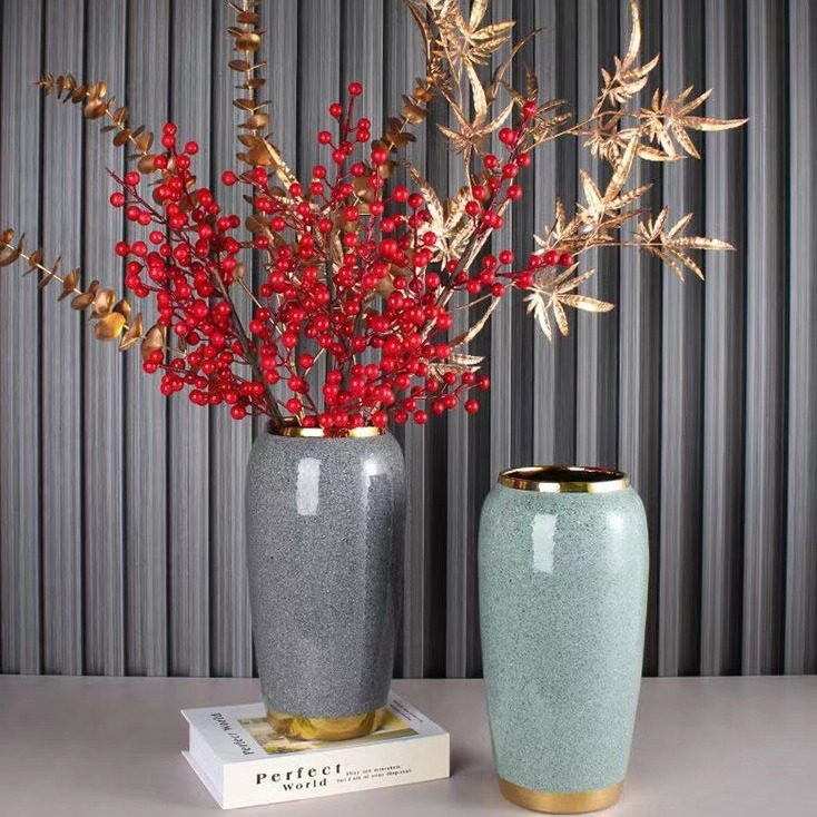 花瓶现代简约陶瓷网红电镀花瓶客厅办公室插花器皿水培植物花瓶,电子元器件市场,电线扎带/束线带,淘宝优惠券,粉丝福利购,淘宝优惠卷