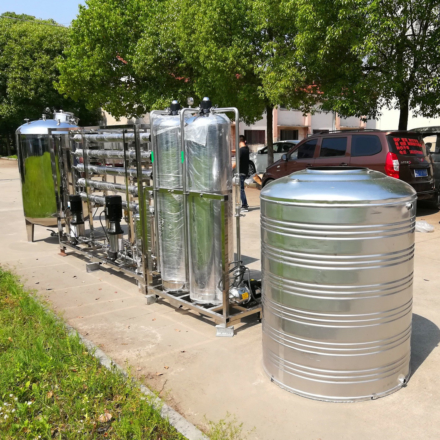 100l高纯水设备 2吨二级反渗透设备 去离子水的设备小型