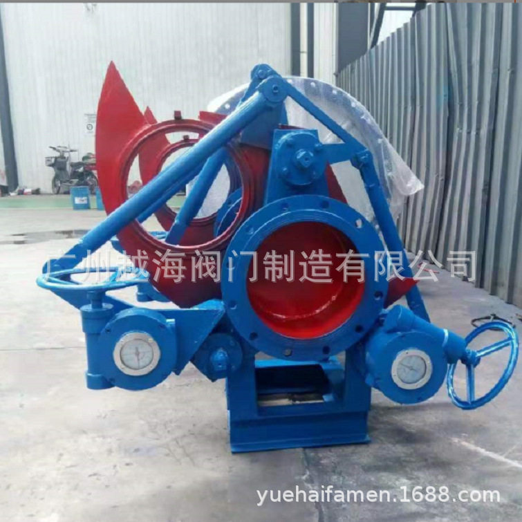手动波纹管盲板阀 F43CX-2.5手动扇形盲板阀带波纹管加长款眼镜阀
