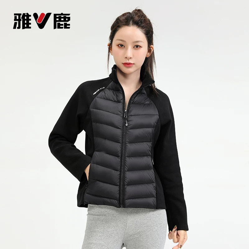 轻薄羽绒服女短款修身瑜伽服外套