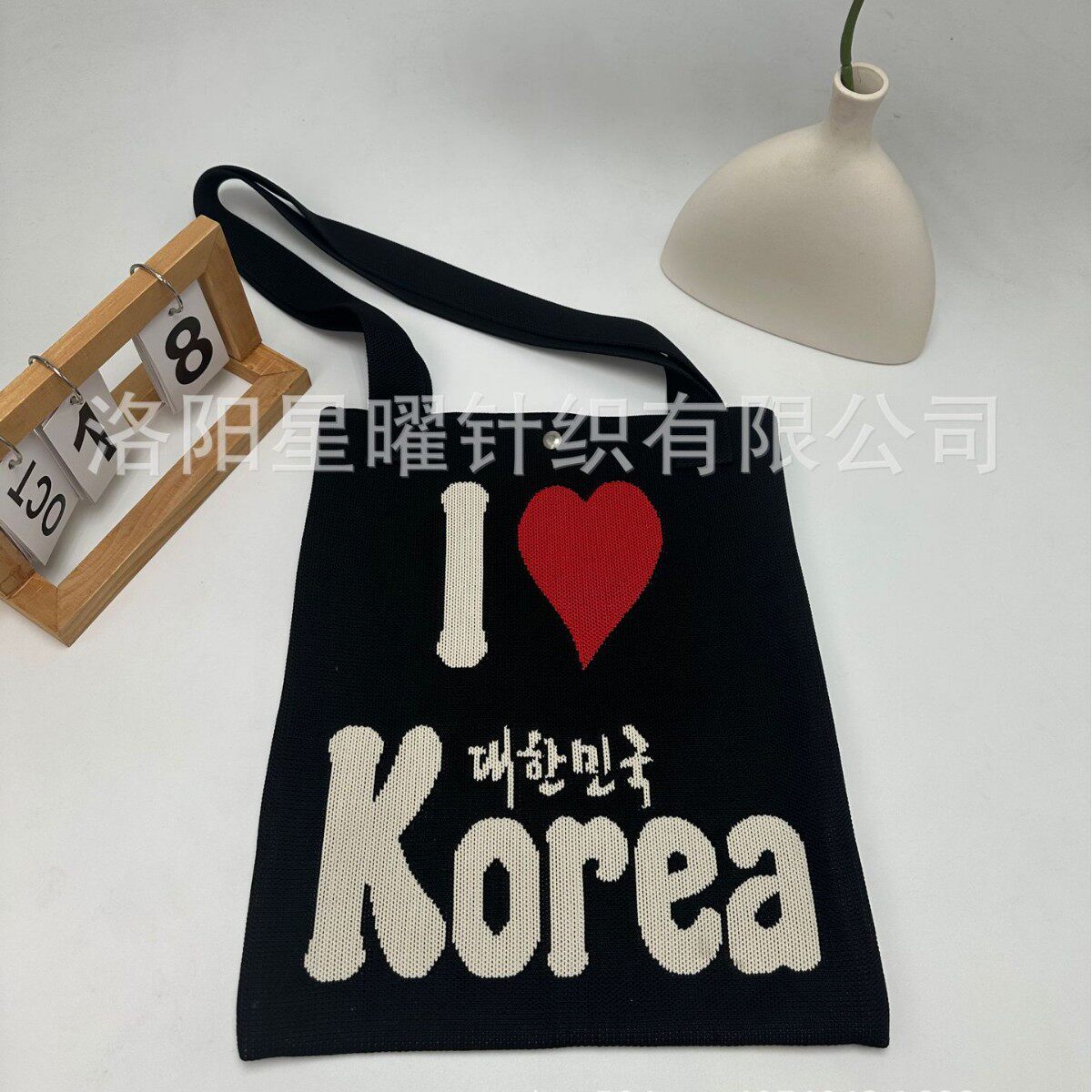新款针织女士单肩包托特包时尚百搭购物袋韩版手提包大容量水桶包