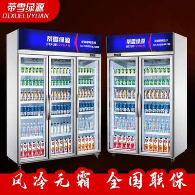 冷藏柜商用冷柜饮料展示柜啤酒柜牛奶保鲜柜商超风冷立式冰柜