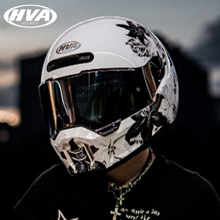 HVA官方旗舰店HVA头盔复古二代全盔HERO大码4xl机车头盔摩托车