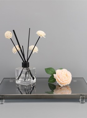 欧式水晶金属托盘摆件样板房售楼部书房客厅餐厅厨房桌面玄关饰品