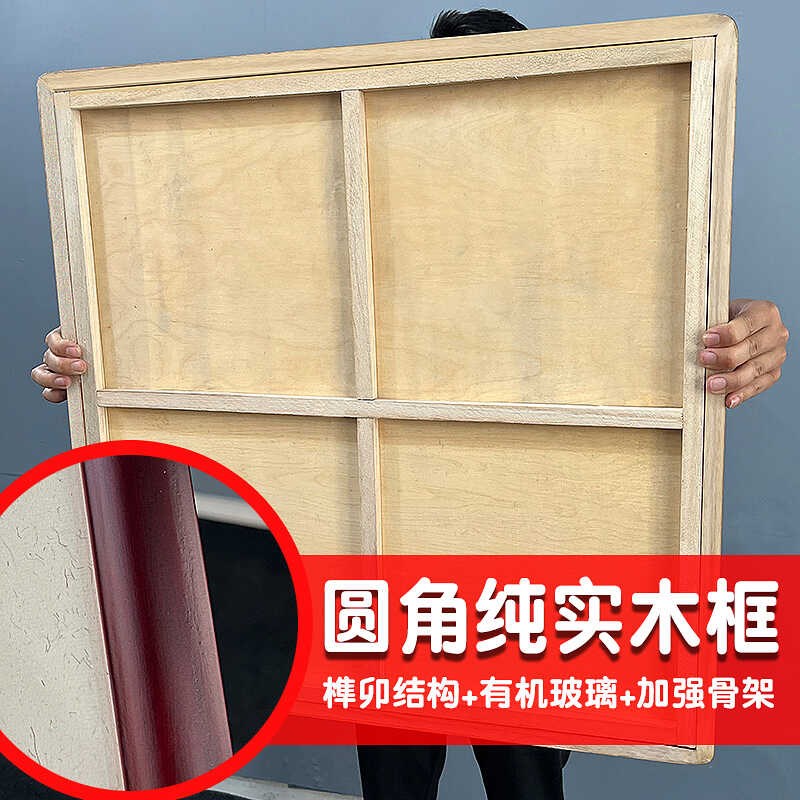 纯手绘牡丹国画花开富贵斗方带框挂画客厅餐厅走廊玄关中式装饰画