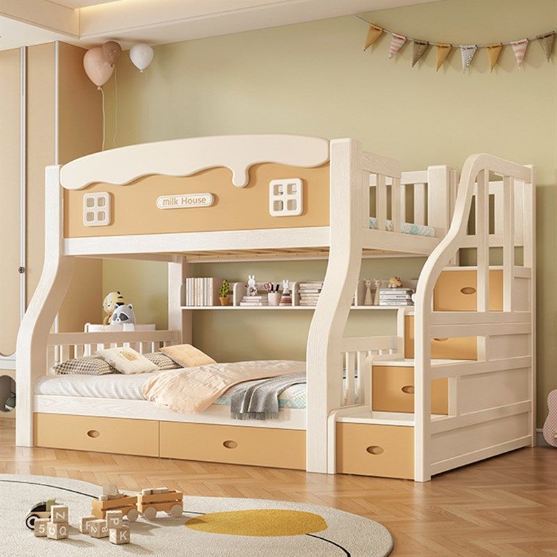 全实木子母床儿童上下床多功能两层双人床简约小户型高低床双层床,住宅家具,高低/子母床,淘宝优惠券,粉丝福利购,淘宝优惠卷