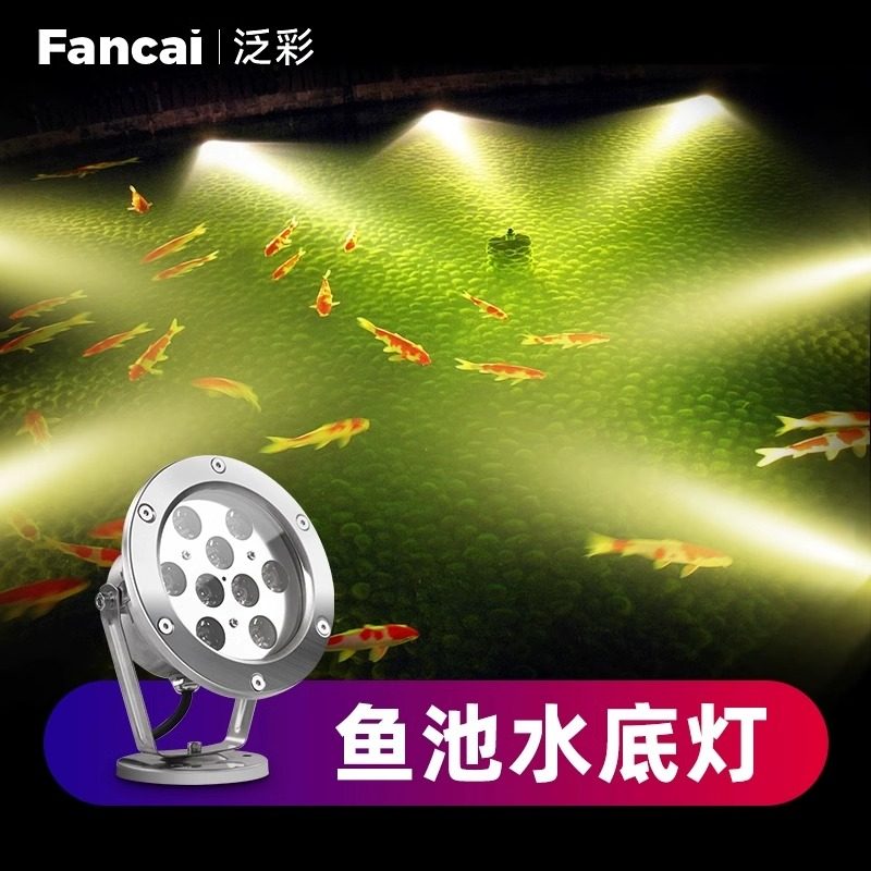 led水底灯七彩鱼池景观s灯24V低压水下灯室外庭院水池灯假山防水