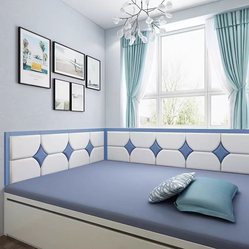 定制榻榻米软包床围墙围防撞儿童床头板软包背景墙自粘电热炕靠背