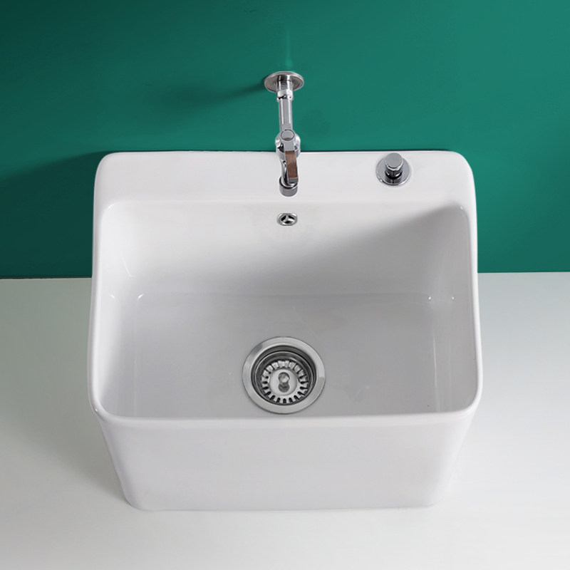 阳台家用洗拖把池长方形陶瓷大号地拖池拖布池落地式卫生间墩布池