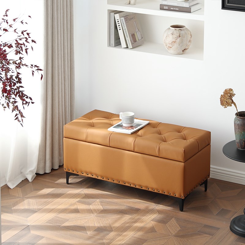 收纳凳换鞋凳门口可坐家用床尾储物凳服装店试衣间凳子长条沙发凳