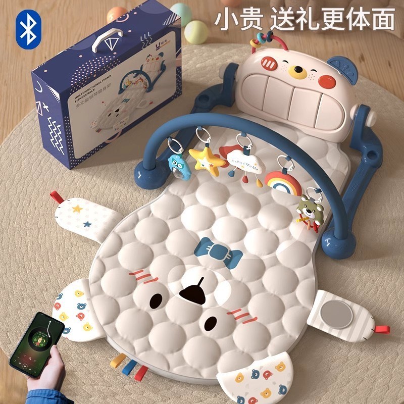婴儿脚踏钢琴健身架器新生幼儿宝宝0-3三四个月3音乐益智脚蹬玩具