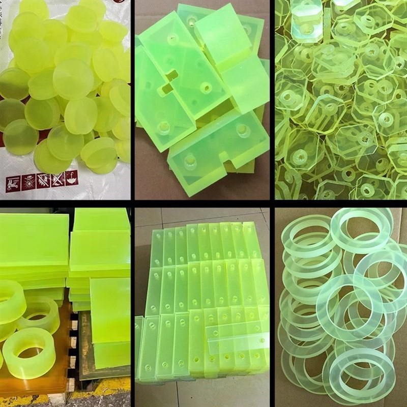 聚氨酯板加工优力胶棒耐磨减震块PU垫片耐N条开模定制任意颜色硬