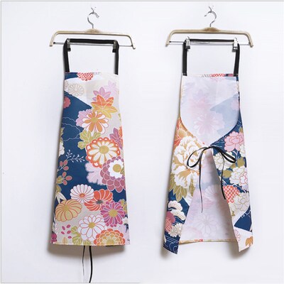 厨房围裙满版印图咖啡店奶茶店防油防污工作服DIY定制印图印logo