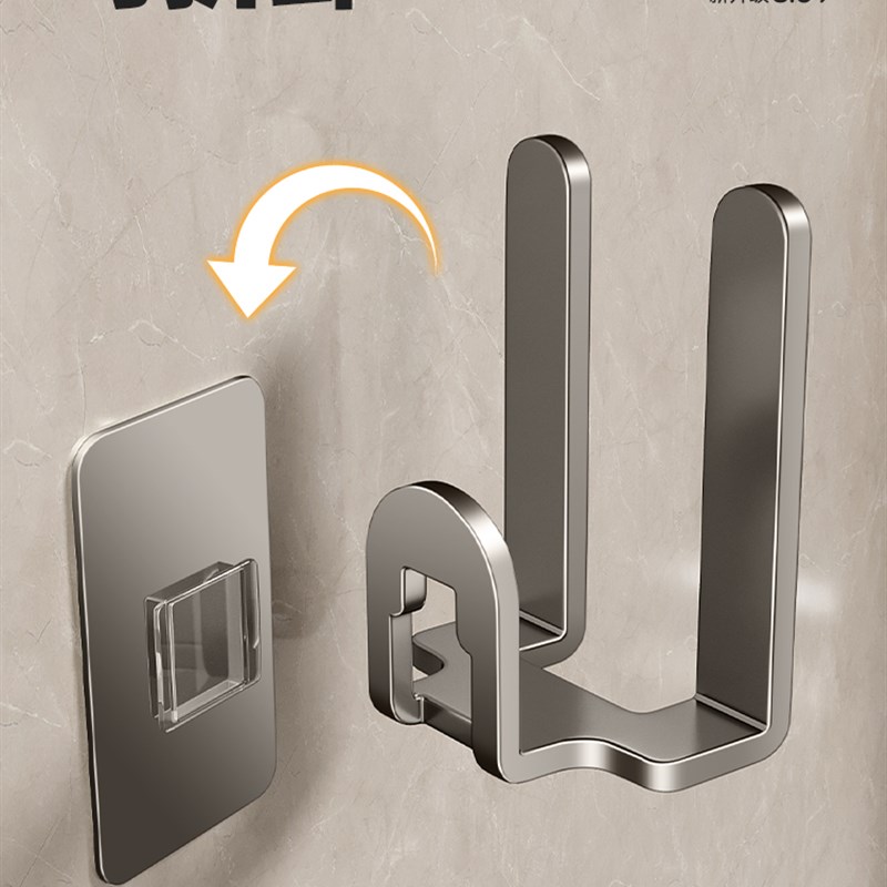 浴室拖鞋架卫生间厕所门后免打孔壁挂式鞋子沥水置物挂架收纳神器