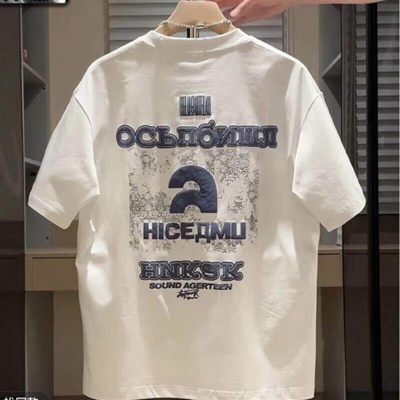 合兴男装2026新款无袖t恤男士夏季字母印花圆领运动卫衣青年