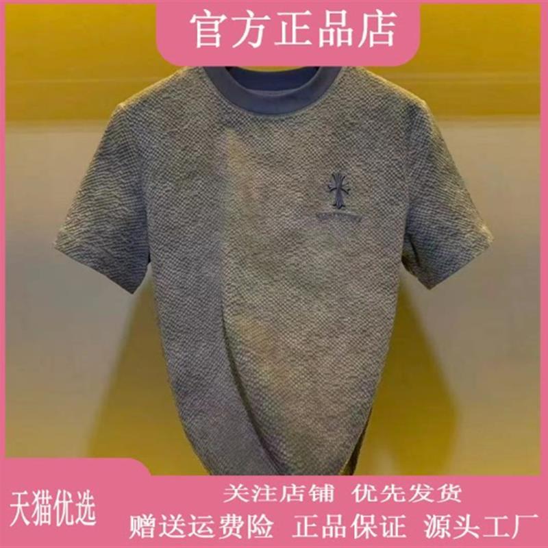 钞戈服饰夏季新款时尚潮流泡泡纱十字架短袖百搭半袖百搭打底上衣
