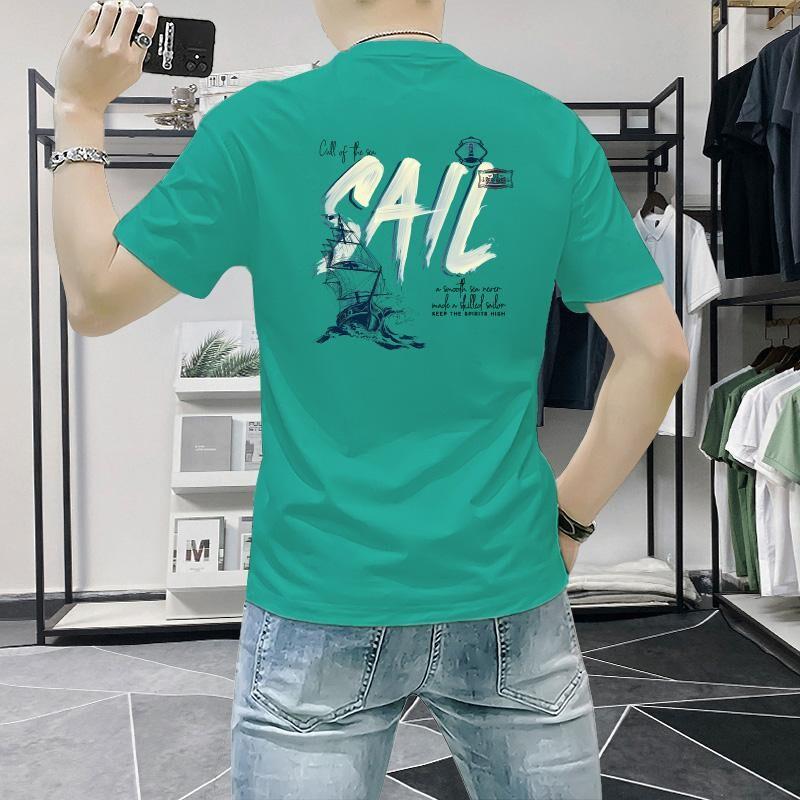 师凯服饰Amphelisia潮款男款短袖t恤夏季新款字母印花时尚修身