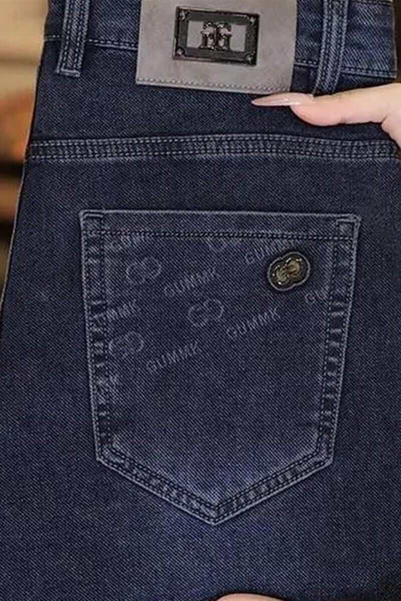 LHMN轻奢男装秋季牛仔裤商务休闲宽松直筒弹R力百搭爸爸装黑色男