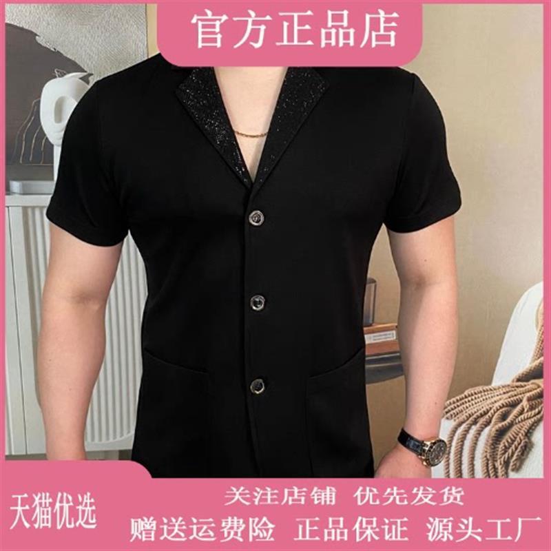 特琪轻奢服饰Amphelisia暗影夜序男士2026夏西装外套潮流修身商务