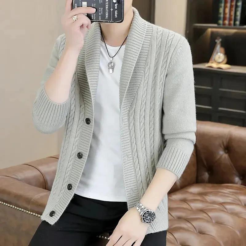 哈Ha哈Ha2025男p士新款秋季休闲时尚潮流帅气韩版翻领开衫外套