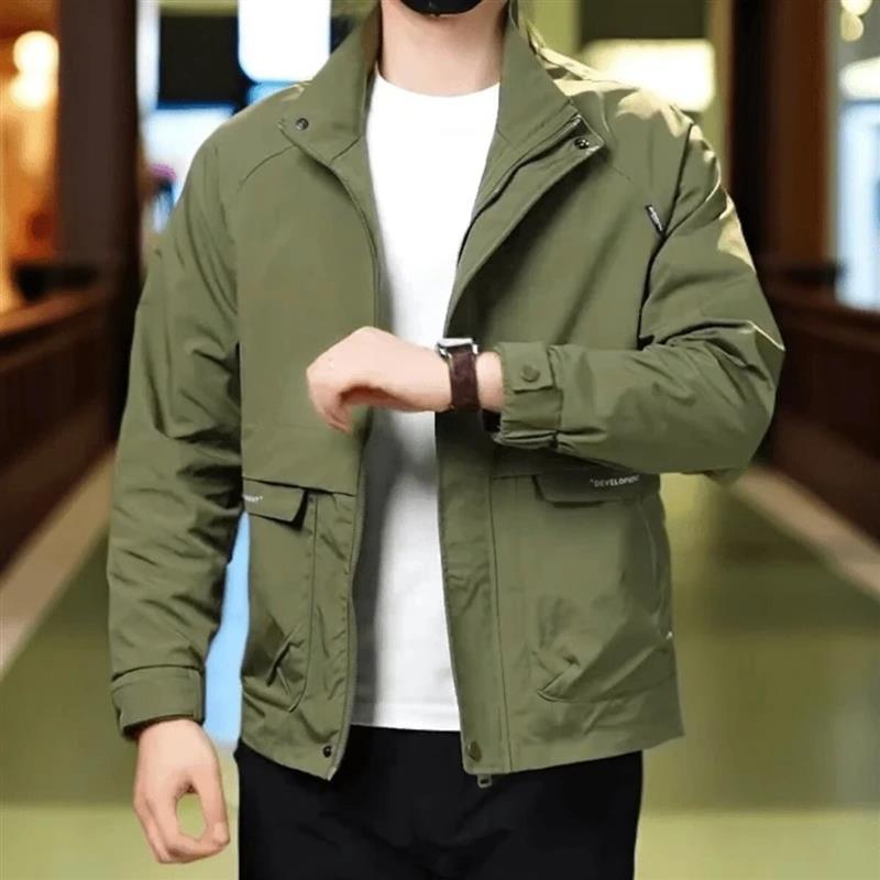 盛芯服饰店春秋夹克立领外套新款潮流修身工装宽松版型冲锋衣男