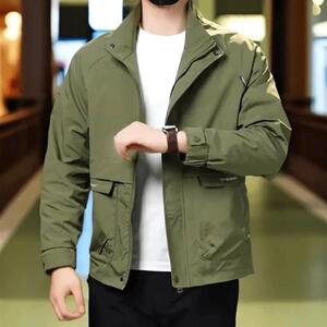 盛芯服饰店春秋夹克立领外套新款潮流修身工装宽松版型冲锋衣男