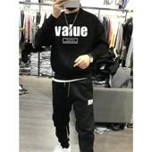 秋季 潮流圆领厚棉T休闲百搭长袖 时尚 鑫晨优选1男士 套头打底衫 男