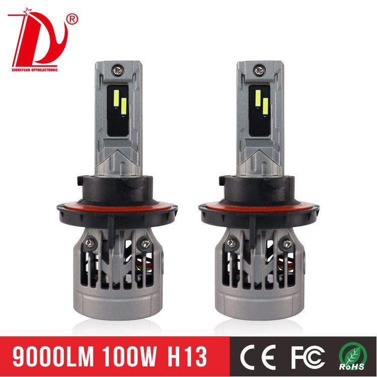 正远新品厂家R10 H13/9008 LED汽车前照双亮 大车灯50W