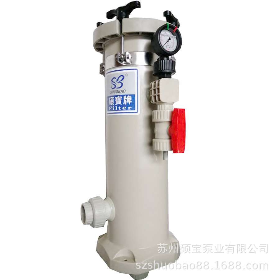 小型实验精密过滤器耐腐蚀PP固液分离过滤器缠绕滤芯式过滤桶