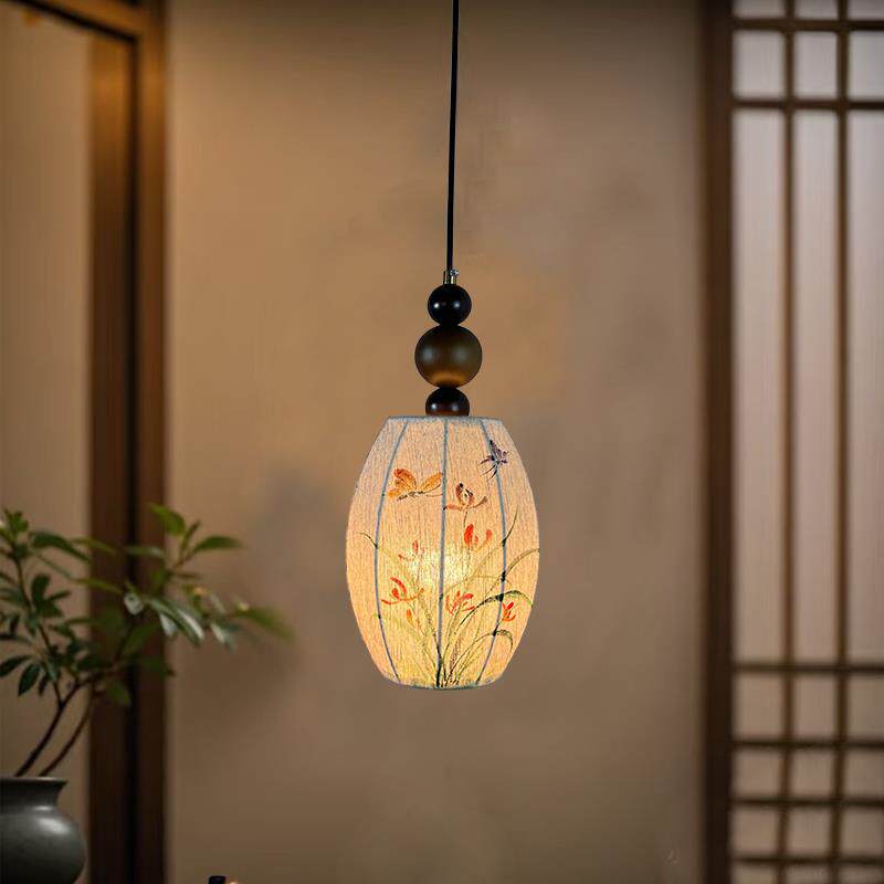 2025新款宋代美学床头吊灯高级感艺术中古氛围装饰玄关过道吊线灯