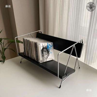 CD架收纳cd展示架桌面落地专辑中古复古 音乐护甲 实木cd碟片架子