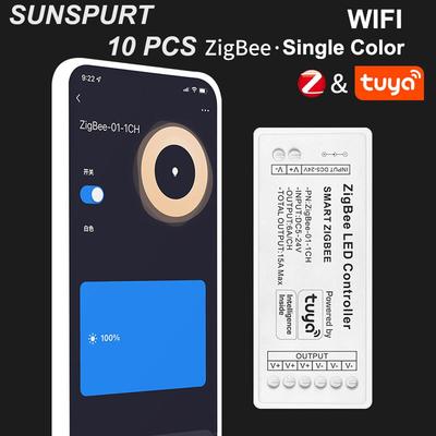 ZigBee RGBCCT控制器 LED五合一CW灯带控制器 ZLL协议兼容3.0网关