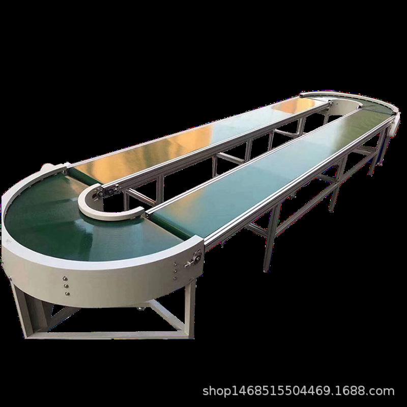 分拣传送线流水线输送机环形滚筒线生产无动力爬坡卸货输送带