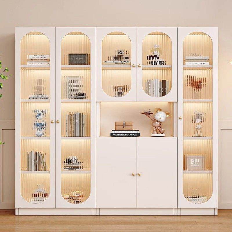 奶油风书柜一体靠墙带玻璃门组合储物收纳书柜家用客厅落地展示柜,玩具/童车/益智/积木/模型,毛绒/玩偶/公仔/布艺类玩具,淘宝优惠券,粉丝福利购,淘宝优惠卷