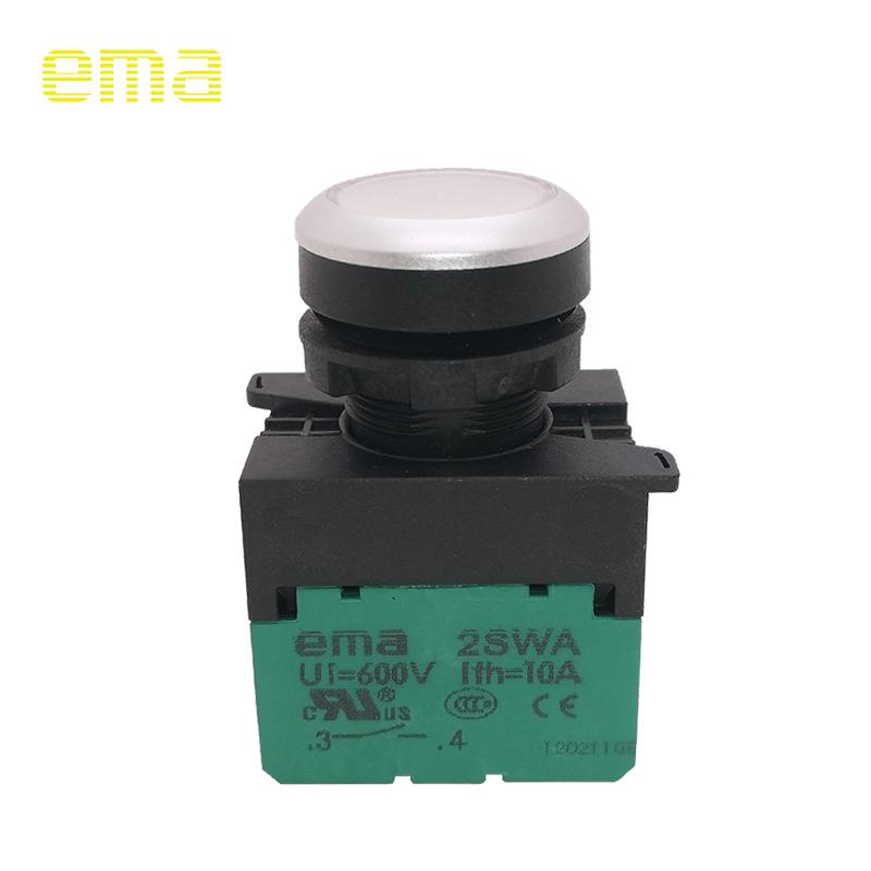 EMA伊玛E2P1W1A3L.M自复位圆形22mm带LED灯按钮开关IP40原装