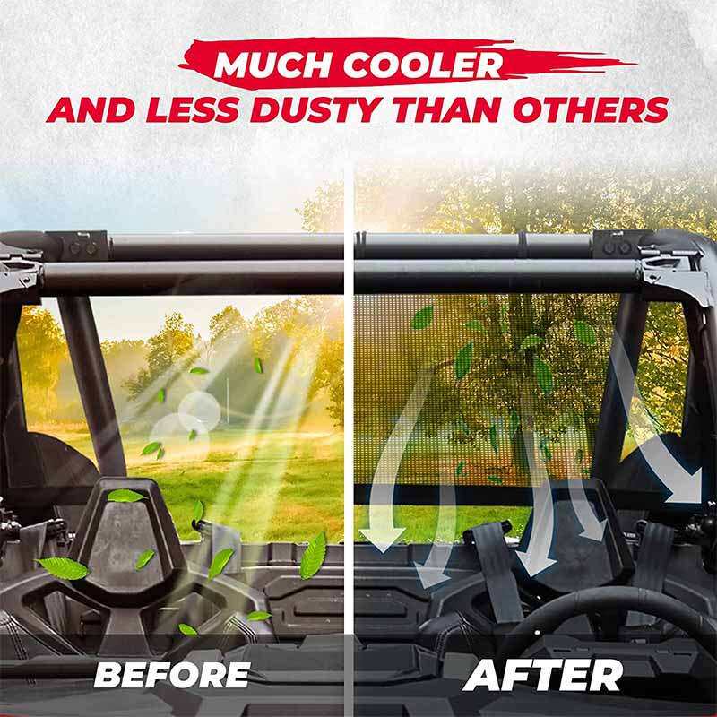 UTV遮阳网与2020 2021 2022  Polaris RZR PRO XP兼容后窗防晒网