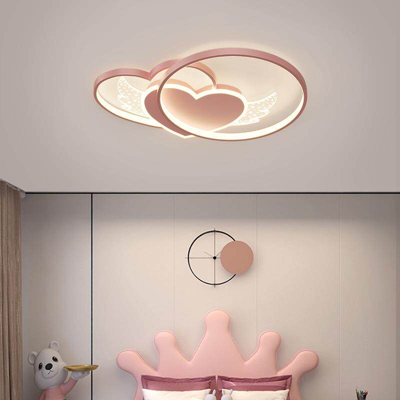 温馨浪漫婚房卧室灯 女孩卡通公主儿童房间灯 现代简约爱心吸顶灯