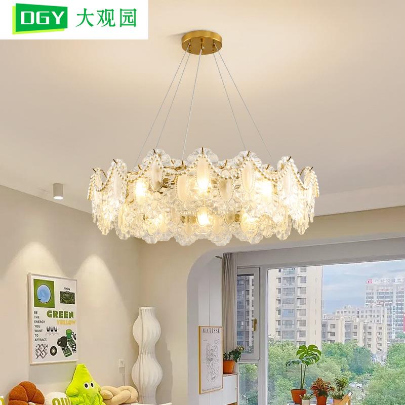 客厅灯法式轻奢水晶吊灯2025新款现代简约餐厅卧室全屋灯具413